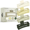 FRAMAR Green Hair Clips For Women Thick Hair - Extra Large Claw Clips for Thick Hair, Big Hairclips, Hairclips For Girls, Sage Green Accessories, Pinzas Para El Cabello - 4 Pack