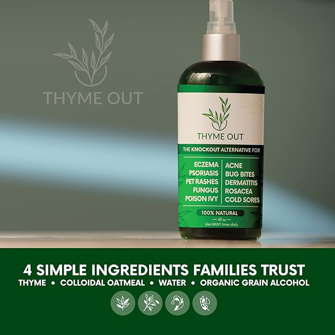All Natural Eczema Treatment- Psoriasis Treatment - an All-in-One Solution for Acne, Dermatitis, Rosacea, Cold Sores, Bites, Poison Ivy - Anti-Itch Spray for Itchy Skin Relief 4oz