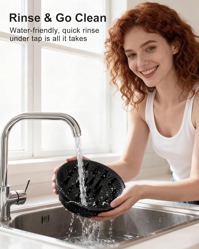 Universal Hair Dryer Diffuser, Foldable Diffuser Attachment for Curly & Wavy Hair, Fits 1.6" to 3.2" Nozzle Dryers, Enhances Curls Definition & Reduces Frizz for Natural Hair(Black)