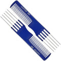 Lift Teasing Comb and Hair Pick - 2 Pack Stainless Steel - Chemical and Heat Resistant Detangler - Anti Static Comb For All Hair Types - By Cantor
