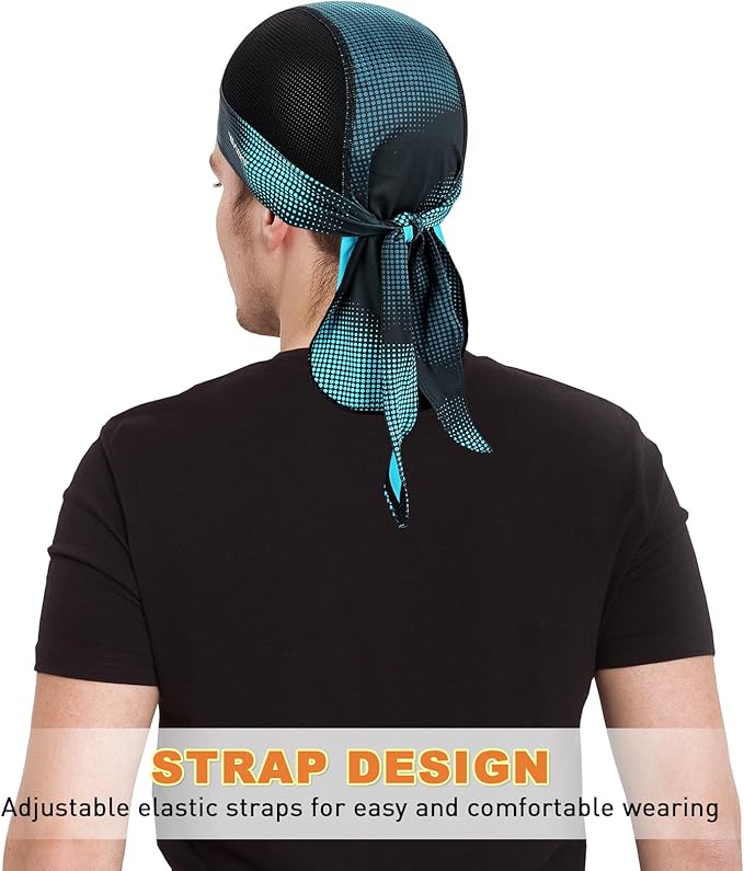 Bandanas Skull Caps for Men, Women Skull Cap Helmet Liner Cycling Hat Durags Motorcycle Bandana Sweat Wicking Do Rag