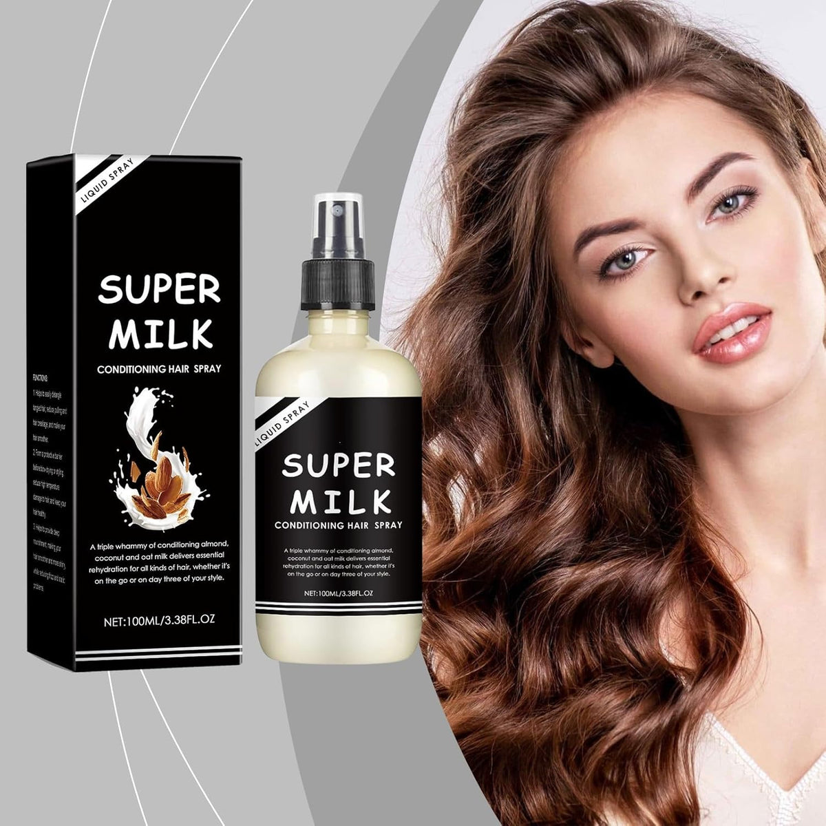 Super Milk Conditioning Hair Primer Spray (2 Pack) – Moisturizing Detangler for Smooth & Nourished Hair