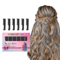 MSDADA New Hair Chalk Comb Temporary Hair Color Dye for Girls Kids with Light Color Hair, Washable Hair Chalk for Girls Age 4 5 6 7 8 9 10 Birthday Cosplay DIY, Christmas,New Year (Black)