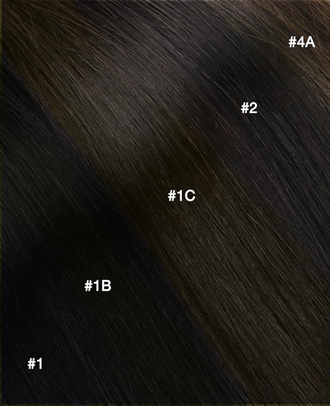 GOO GOO Invisi Edge Tape in Hair Extensions Human Hair, 1D/2C/4E Chocolate Dip Color Melt, 6pcs 16inch 15g, Virgin Remy Hair, Seamless Injected Tape, Natural Look