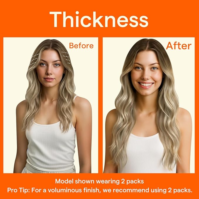 Full Shine Dark Brown Seamless Clip In Hair Extensions, Brown to Ash Brown Highlight Medium Blonde Balayage Clip ins, PU Skin Weft Natural Remy Human Hair Extension, Coverage 4Pcs 20Inch 95 Grams
