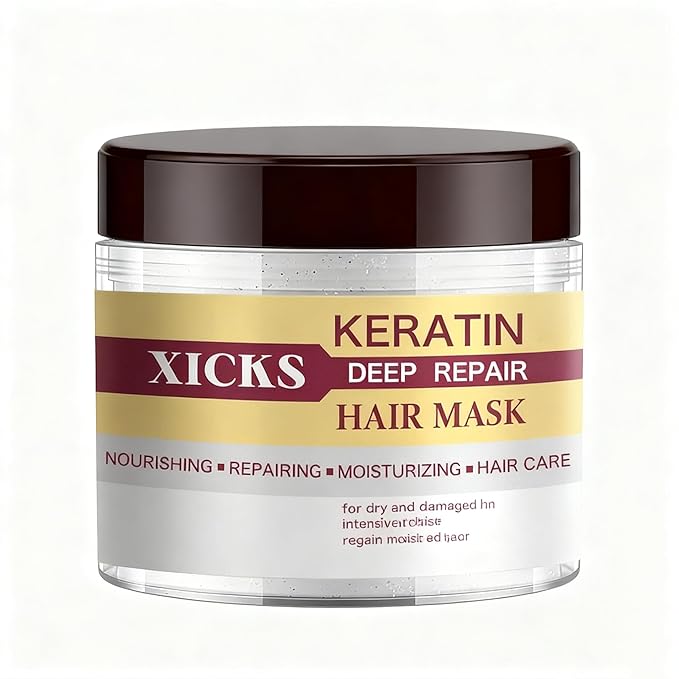 Keratin Hair Mask - Deep Repair, Nourishing & Moisturizing for Dry, Frizzy, Damaged & Chemically Treated Hair, 500ml/16.9fl oz