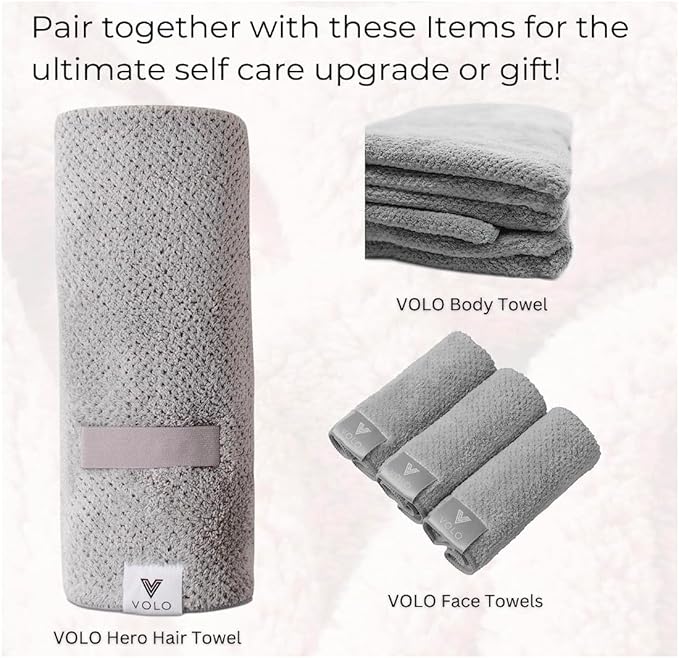 VOLO Salt White Spa Headband & Scrunchie Set for Women | Towel Hair Accessories for Makeup, Washing Face, Self Care & Skin Care | Ultra Soft, Absorbent & Stretchy | Perfect Pair Bundle | Microfiber