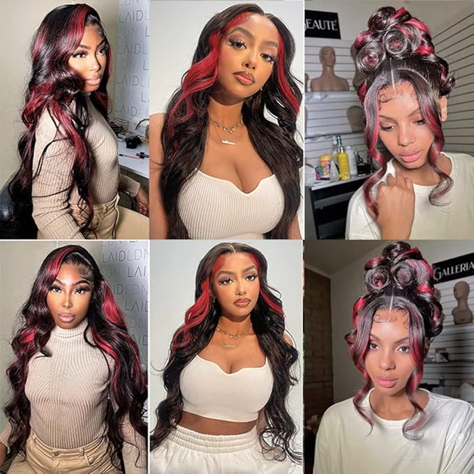 99j Bundles Human Hair Burgundy Body Wave Bundle Mixed Length 3 Bundles 26 28 30 Inch Niegmeag Brazilian Virgin Remy Hair Extensions