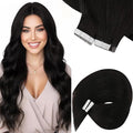 Sunny Hair Tape in Extensions,Remy Hair Extensions Tape in Black Invisible Tape in Hair Extensions Human Hair 100g 24Inch