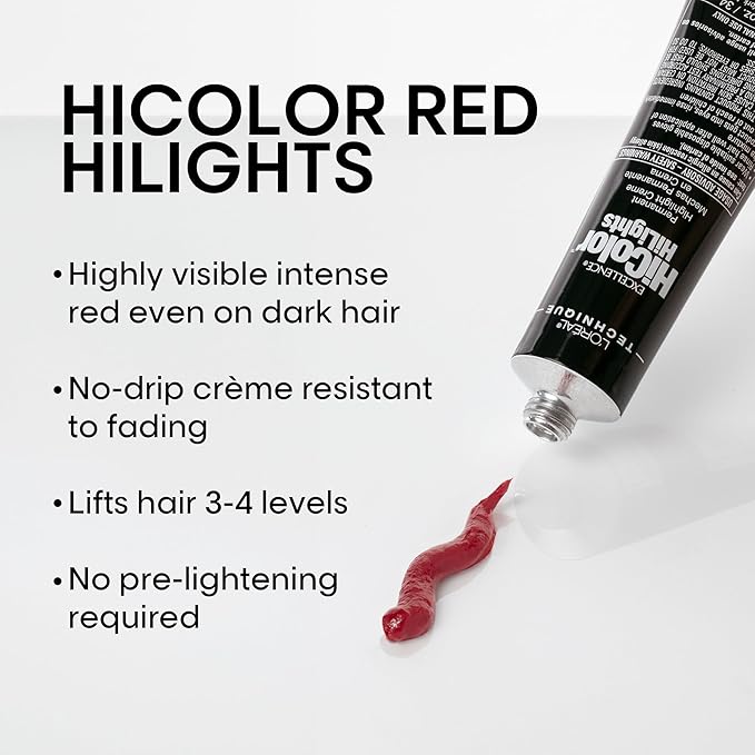 L'OREAL TECHNIQUE HiColor Blonde HiLights Permanent Hair Color For Dark Hair - Intense Blonde Highlights, No Pre-Lightening Required, No-Drip Crème and Color Resists Fading, Copper