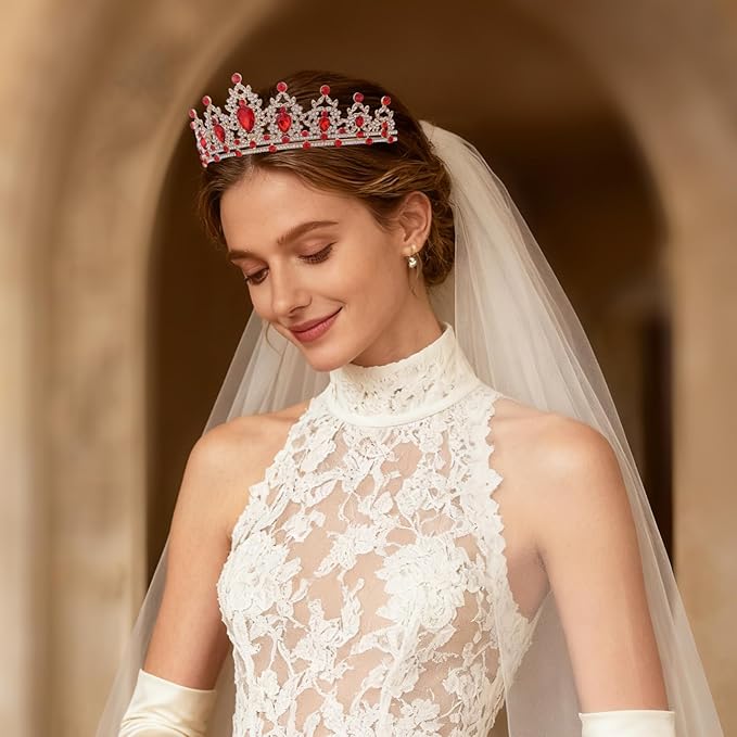 Princess Tiara and Crown for Women Wedding Tiaras for Bridal girls Tiaras and Crystal Crowns Rhinestone Headband Metal Hair Accessories for Costume Birthday Party Prom Gifts