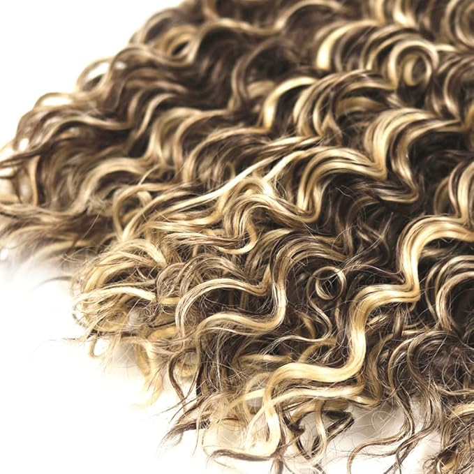24 26 28 Inch Blonde Bundles Human Hair Highlight Deep Wave Bundle 2 Tone Brown Mixed With Blonde Bundles Niegmeag Brazilian Virgin Remy Hair Extensions 300g