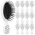12 Pcs Volleyball Mini Detangler Brush, Mini Travel Hair Brush, Bristles Plastic Detangling Brush,No Tangle Soft Flexible Bristles for Straight, Curly, Thick Hair for Volleyball Team Gift Sport Party