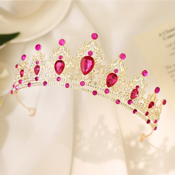 Princess Tiara and Crown for Women Wedding Tiaras for Bridal Tiaras and Crystal Crowns Rhinestone Headband Metal Hair Accessories for Costume Birthday Party Prom Gifts
