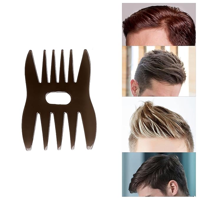 Tbestmax 6 Pcs Hair Comb Styling Set Tail Combs Afro Pick Pik Brushes African American Hair Brush Barber Black