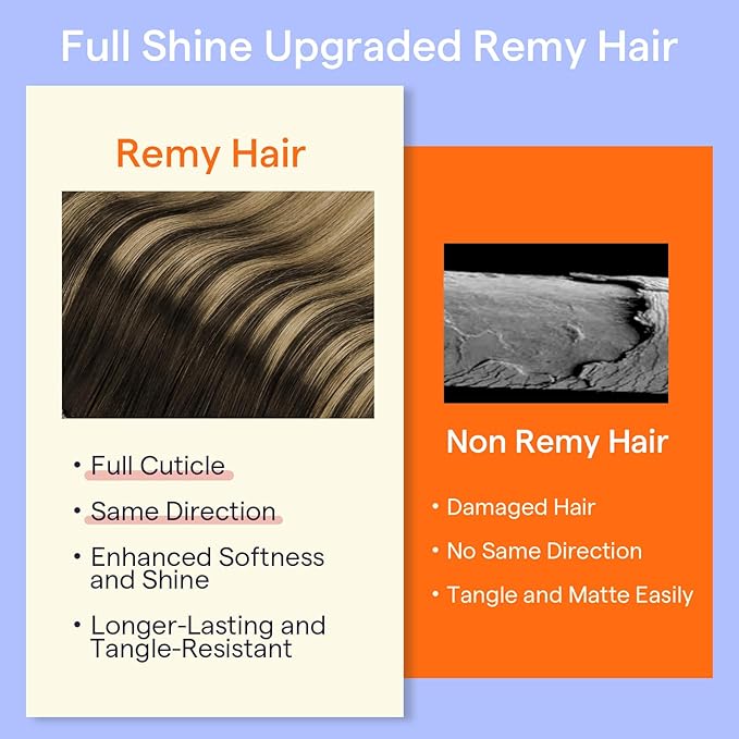 Full Shine Balayage Hair Extensions Clip in 20 Inch Dark Brown Ombre Ash Brown Mix Honey Blonde Balayage Remy Hair Extensions Clip in Human Hair 120 G 7 Pcs
