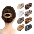 Upgraded 8 Pack French Flat Hair Clips for Women Girls, Matte Lay Flat Claw Clips, Large No-Slip Claw clips for Thick & Thin Hair, Strong Hold Styling Barrettes Accessories for Daily Styling