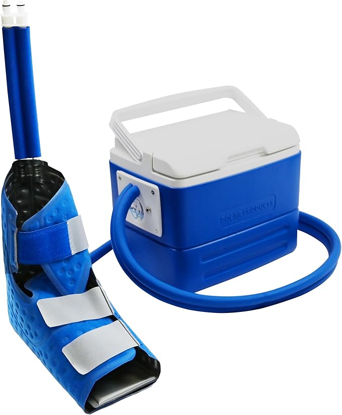 Polar Active Ice 3.0 Cold Therapy Ice Machine System with Programmable Timer, Foot and Ankle Therapy Pad, Lightweight 9 Quart Cooler, Quiet Pump, Strong Cryotherapy Pain Relief Treatment