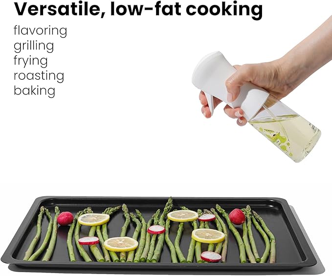Mistifi oil spray PET bottle 200ml Upgraded Version.Fine Mist Spray Bottle for Air Fryer, Olive Oil, Avocado Oil, Healthy Nonstick Frying, Commercial & Home Kitchen Use (PS601　1Pc)