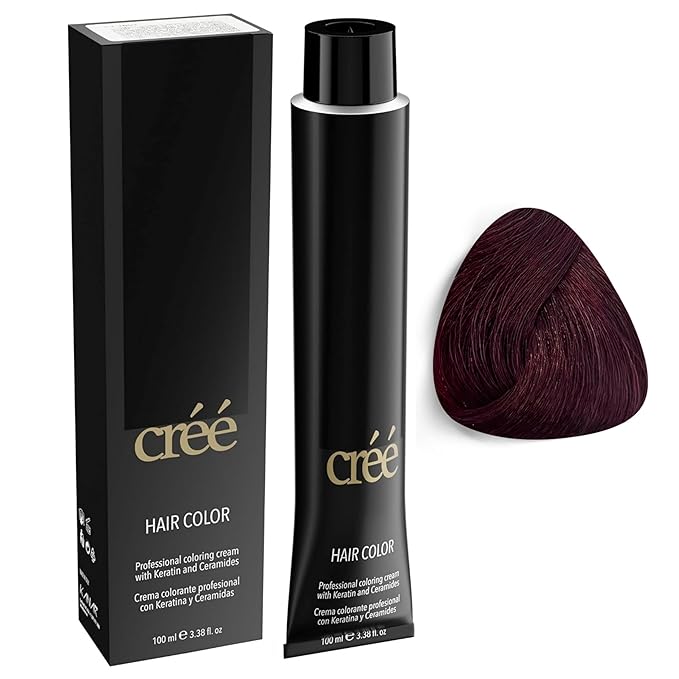 Cree Professional 5.6 - Light Red Brown Permanent Hair Color - Long Lasting, Rich Vibrant - Gray Coverage 100ml - 3.4 fl.oz.