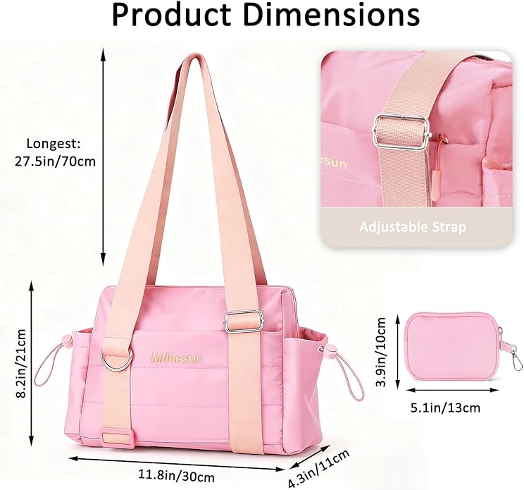 Crossbody Bags for Women, Trendy Everyday Purse Shoulder Bag, Mini Gym Bag with Wet Pocket and Coin Wallet