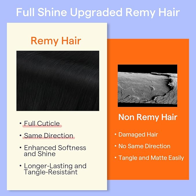 Full Shine Hair Extensions Clip ins Short Human Hair Clip in Extensions Black Woman 14 Inch for Cosplay 7 Pcs 120 G