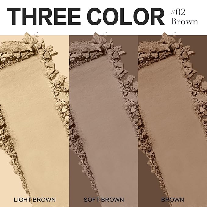 Root Touch Up Hair Color – 3 Color Blendable Hairline Powder for Gray Coverage, Root Cover Up & Thinning Edges – 48H Sweat Resistant, Natural Finish for Women & Men – Brown