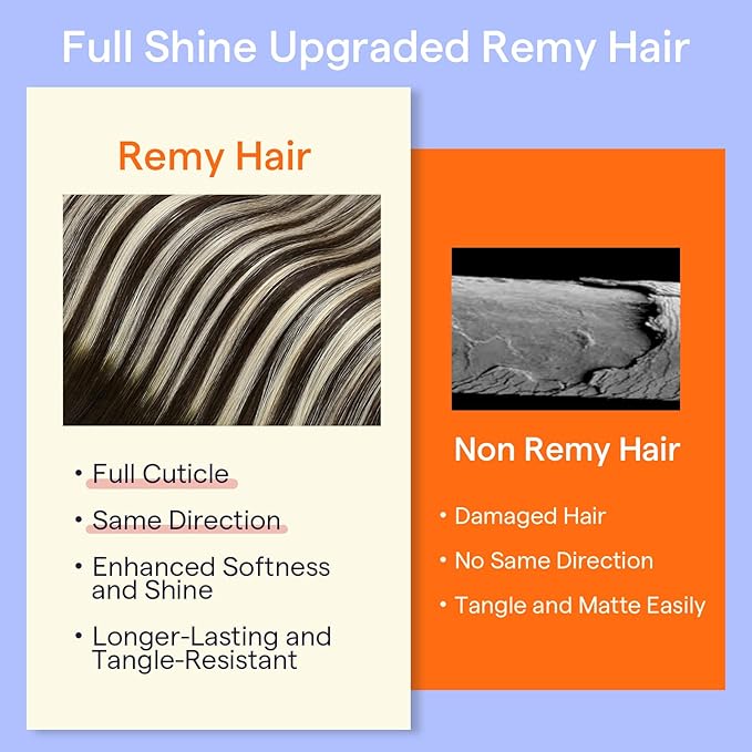 Full Shine Hair Extensions Clip ins Dark Brown Short Clip in Hair Extensions Dark Brown Balayage Platinum Blonde Remy Straight Hair Extension Thick Ends 12 Inch 7 Pcs 95 G