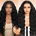 Arabella 13x6 Deep Curly Human Hair Wig 210% Density Curly Wigs Human Hair 100% Glueless Lace Front Wig 12a Pre Plucked Bleached Pre-Cut Wigs (20inch,13x6 deep curly wig)