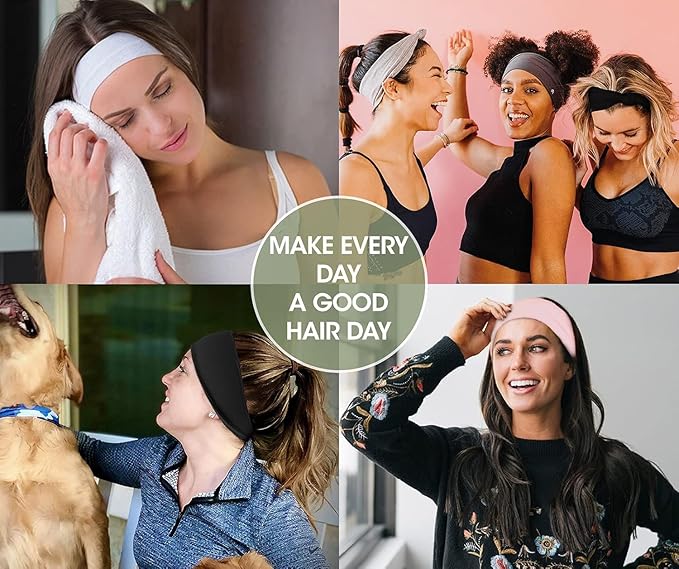 AKTVSHOW Headbands for Women Non-Slip Head Band for Women’s Hair Wide Thick Sweat Hair Bands, Trendy Hair Accessories for Women's Yoga, Workout, and Fashion