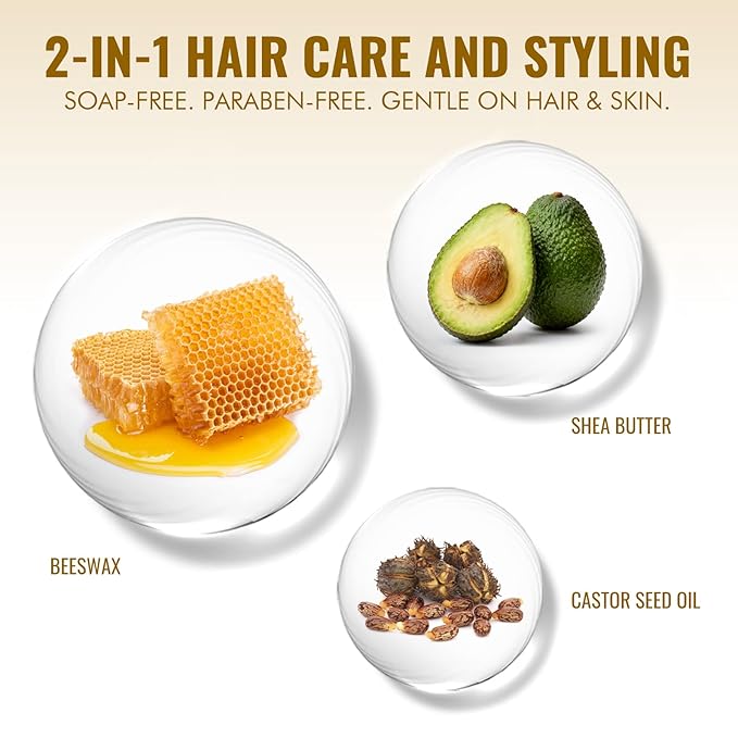 Dolahair Hair Wax Stick for Flyaways, Smoothing, and Slick Back - Hair Pomade for Women and Kids (2 Pack)
