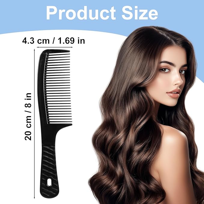 Disposable Combs in Bulk Individually Wrapped Widen Combs Sturdy Hair Combs for Women and Men, Long Handle Combs for Homeless, Hotel,Shelter, Nursing Home,Charity Church (8 IN, Count, 100)