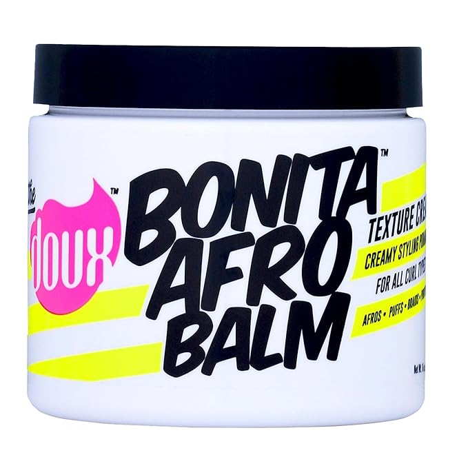 The Doux Curl Defining Cream & Pomade for Curly Hair – BONITA AFRO BALM Hair Moisturizer for Twist-Outs, Braid Styles & Flyaway Control – Curl Cream for Curly Hair & Coils