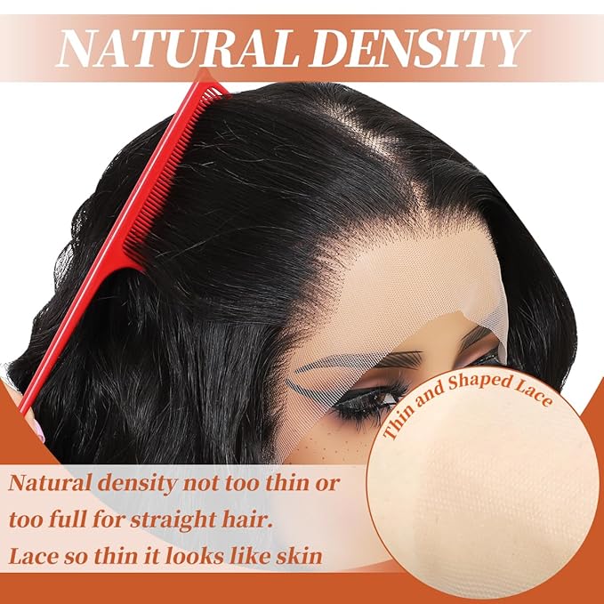 Synthetic Lace Front Wigs Pre Plucked Brown Skunk Stripe Wig 100% Futura Premium 13x4 HD Lace Wigs For Black Women 26 Inch Long Wavy Ready to Wear Beginner Friendly Daily Party Use
