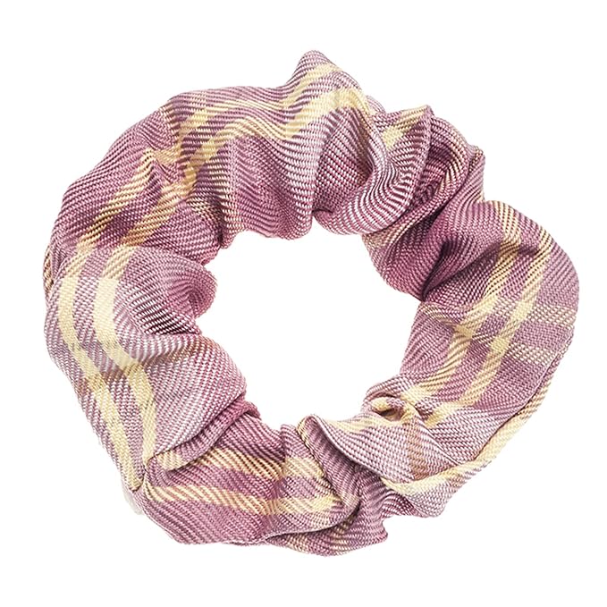 Colorful Plaid Bandana Scrunchies - 6PCS Hair Ties for Women (Assorted Patterns)