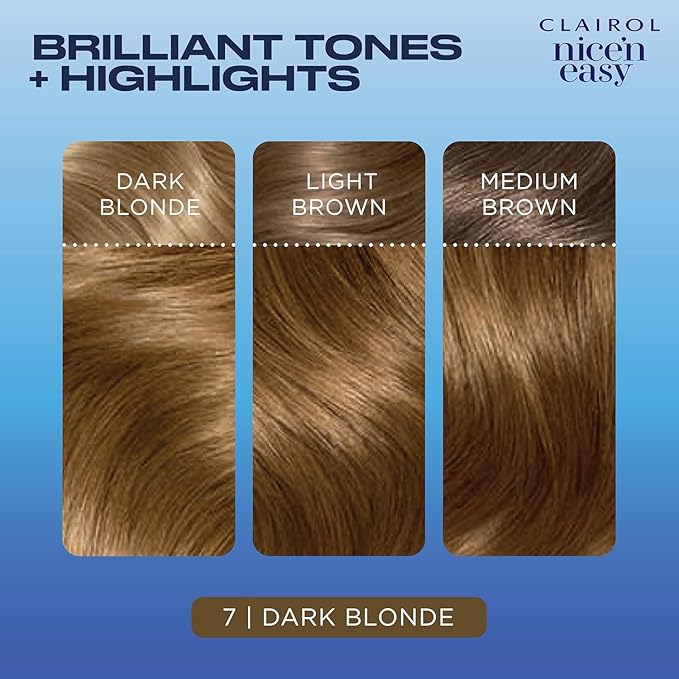 Clairol Nice'n Easy 7 Dark Blonde Permanent Hair Dye & Root Touch-Up Multi-Pack Bundle