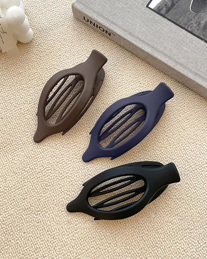 8PCS French Flat Hair Claw Clips for Women Colorful Duckbill Hair Clip for Thick& Thin Hair Fashion Matte Hair Claws 2 Styles