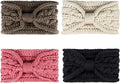 DRESHOW Knit Crochet Headband for Women Ear Warmer Soft Turban Stretch Warmer Headbands Winter Fashion Head Wrap