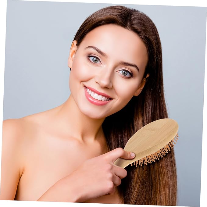 3Pcs Natural Wide Tooth Scalp Massage Comb Ergonomic Hair Care Tool for Relief and Scalp Nourishment Lightweight Portable Design for Travel and Outdoor Activities