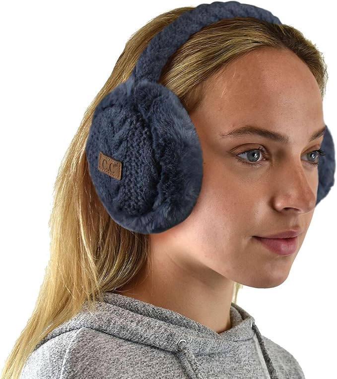 C.C Soft Winter Warm Adjustable Headband Ear Warmer Earmuffs