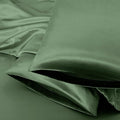 Aormenzy Satin Pillow Cases for Women Queen Size Set of 2, Woodland Green Satin Pillowcase for Hair with Envelope Closure Silky Pillow Covers Wrinkle, Fade Resistant (20x30 Inches)