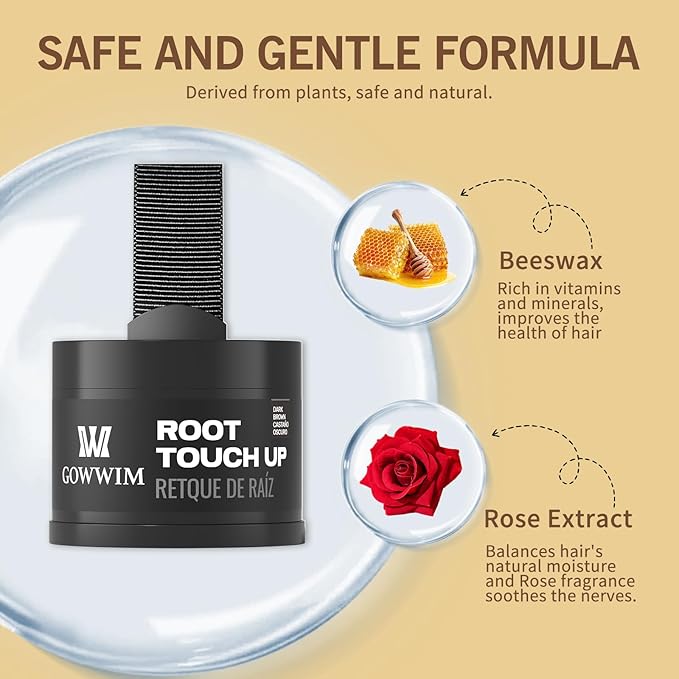 Hairline Powder (Auburn) - Instantly Cover Gray Hair Roots, Hair Color Shadow, Thin Hair Touch-Up, 4g