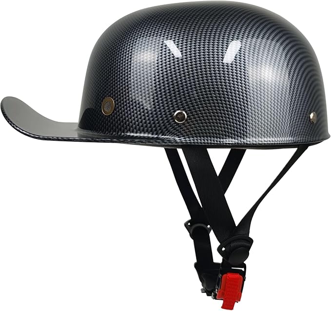 Baseball Motorcycle Helmet - Half Helmet Motorcycle Men Women for Bike Cruiser Chopper Moped Scooter with Gloves and Masks, Dot Approve
