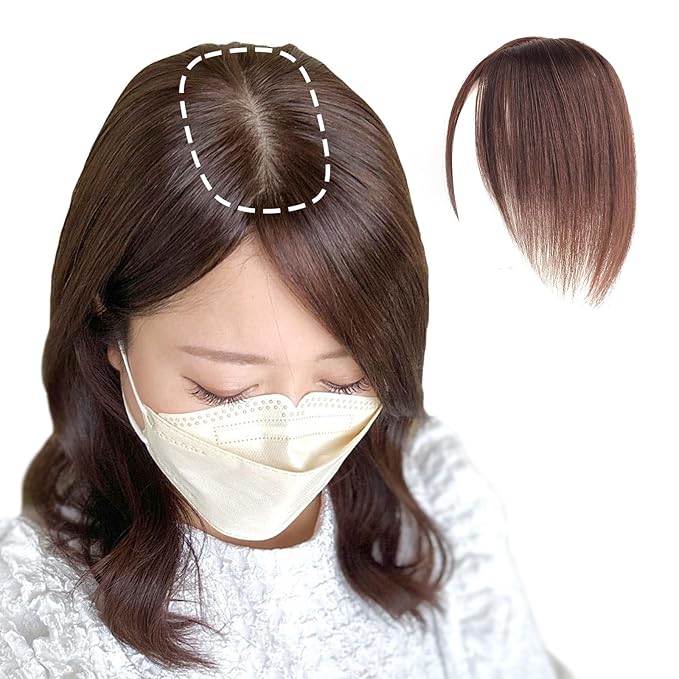 Real Human Hair Topper Double-Monofilament Top Hand-Tied Hair Pieces Mid Length for WomenThinning Hair BHADS812 (3 Natural Brown × Hair Length:9.8"(25cm), Base Size:3.1"×4.7"(8cm×12cm))