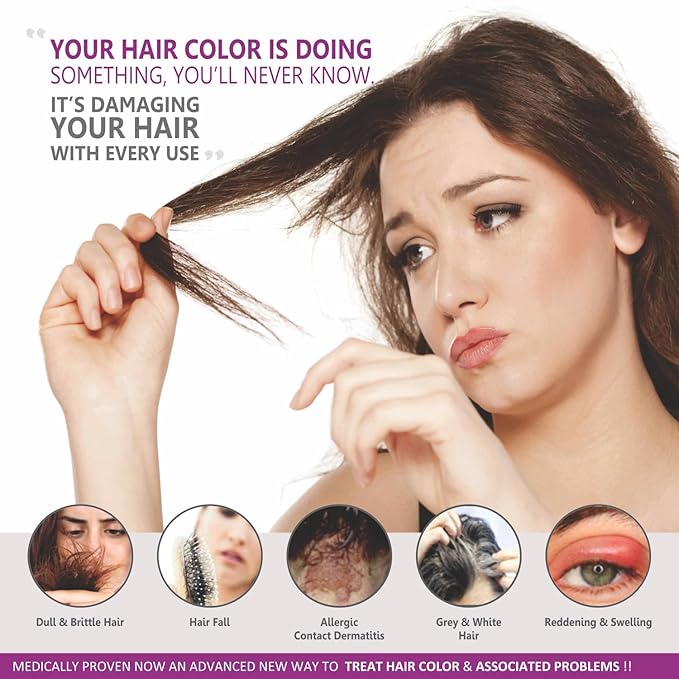 Vegetal Bio Colour Burgundy 150g, 100% Herbal and Organic Hair Color, Ammonia-Free, PPD-Free, Semi-Permanent Dye for Men and Women, Protects UV and Maintains Luster, Complete Kit Included