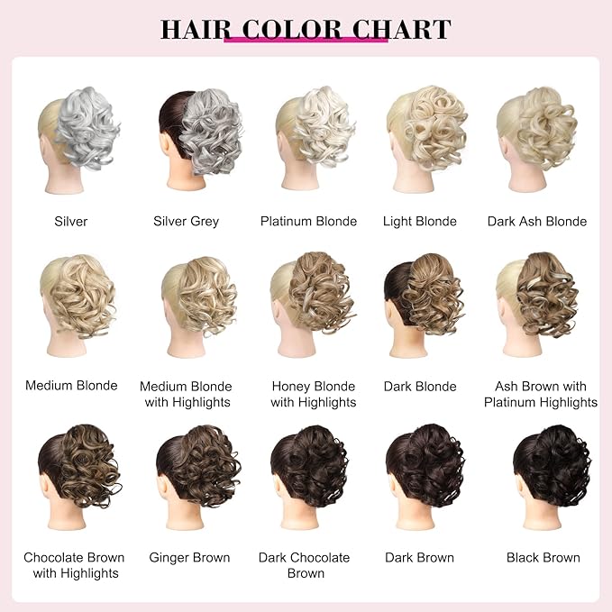 REECHO Ponytail Extension, 9" Claw Clip in Short Curly Wavy Pony Hair Extension Jaw Clip on Pony Tail HP001 Hairpiece for Women - Dark Copper