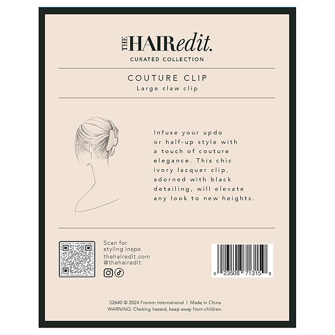 The Hair Edit Couture Clip, Stylish Hair Clip For Women, Durable Lightweight Hair Clip for Thick or Fine Hair, Cute Hair Accessory for Styling & Everyday Wear, Chic Claw Clips for Women