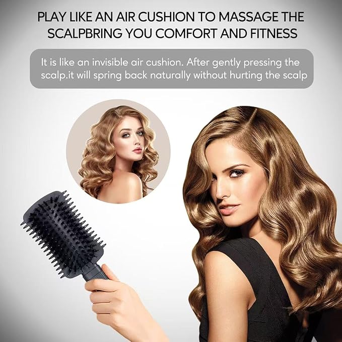 Curly Hair Brush Black, Volume Curl Defining Brush for Effortlessly Detangling Shaping and Styling Men's Women's Curls, Waves & Coils, Curly Hair Products, Reduce Frizz
