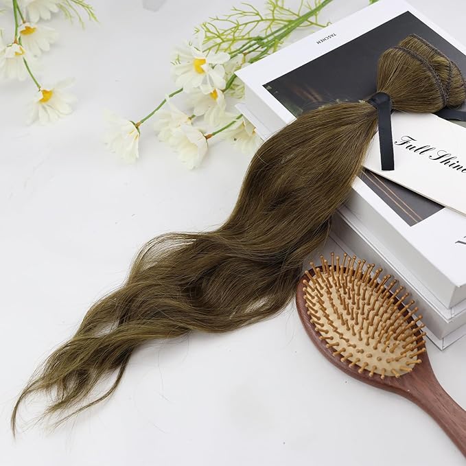 Full Shine Invisible Clip in Hair Extensions Human Hair Medium Brown 18 Inch Brown Remy Human Hair Extension Clip ins Silky Natural Hair 60 Grams 3 PCS