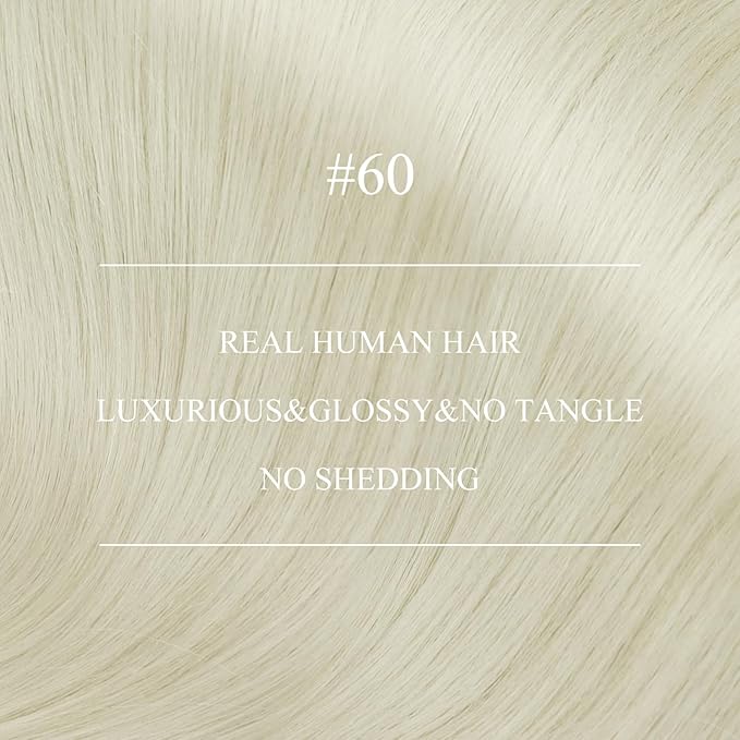 YoungSee 150G Human Hair Clip in Extensions Platinum Blonde Clip Hair Extensions Real Human Hair Blonde Clip on Hair Extension Natural Hair Long Straight Hair Extension for Women 22Inch 7Pcs